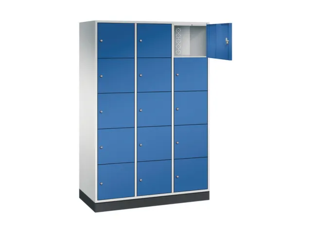 grootvolume-lockersysteem,RAL 7035/RAL 5010,HxBxD 1950x1220x500mm