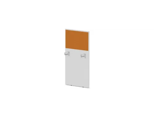 baliepaneel,v. bureau,aanbouw links,B 600mm,Bl-wit,BN3005-geel