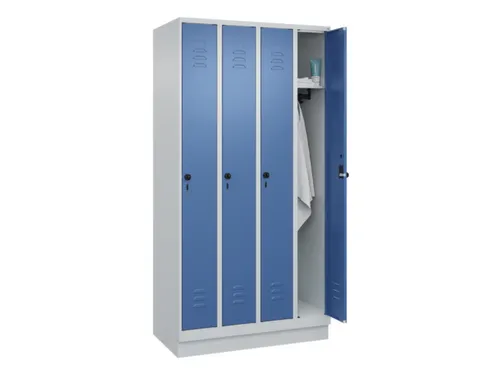 locker,HxBxD 1950x1000x500mm,4vak,vak B 250mm,draaigrendel,sokkel