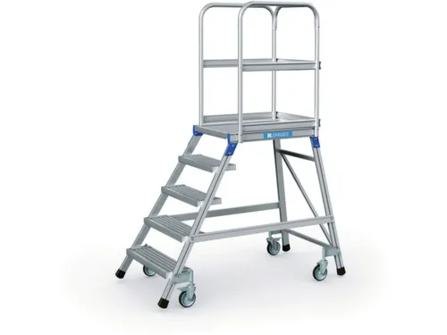 Bordestrap Aluminium Bordes Hxbxd 1200x600x800mm 5treden Rooster