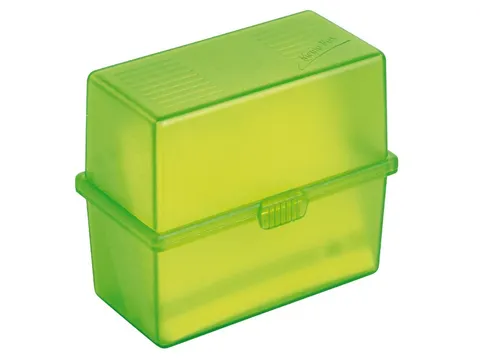 Steekkaartenbak DIN A8 groen transp.