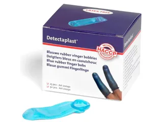 Detectaplast vingertop rubber blauw 50 Stuks - 1