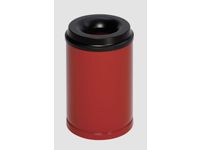 prullenmand zelfblussend 15 liter HxØ 370x250mm kop zwart rood