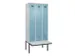locker met bank,voor scheiding van kleding,HxBxD 2120x900x815mm,3vak