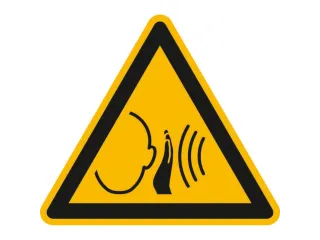 waarschuwingsbord,v. binnen/buiten,Waarschuwing voor plotseling geluid - 1