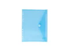 Enveloptas Foldersys A4 PP transp blauw 11-gaats