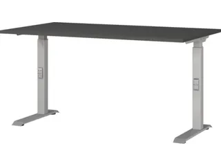 In hoogte verstelbaar bureau,HxBxD 680-910x1400x800mm,blad grafiet - 1