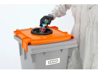 Verzamelbak,V. Spuitbussen,Kunststof,Grijs/Oranje,120L - 6