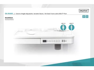 Elektrisch Verstelbaar Bureau 120x60cm USB Wit - 8