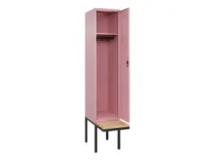 locker met bank,HxBxD 2120x400x815mm,1vak,vak B 400mm,cilinderslot