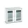 vitrinekast 900x1050x550mm 2xStalen bodem romp RAL7035 front RAL7035