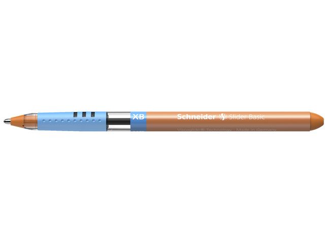 balpen Schneider Slider Basic XB 1,4mm kogelbreedte oranje | BalpennenShop.nl