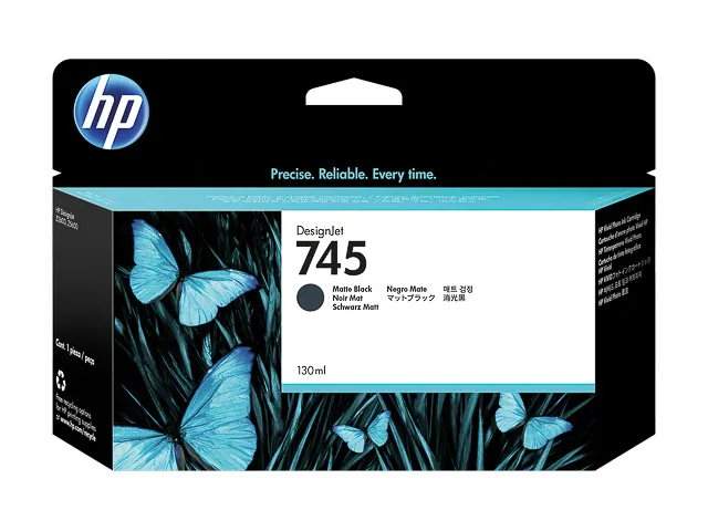 HP 745 130ml Mat Zwart inkt cartridge F9J99A