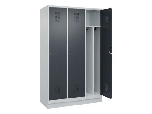 locker voor scheiding van kleding,HxBxD 1950x1200x500mm,3vak