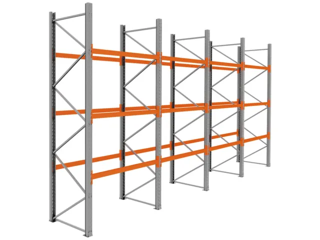 palletstelling,basis+3xaanbouw,HxBxD 3990x7800x1100mm,vakl. 3000kg