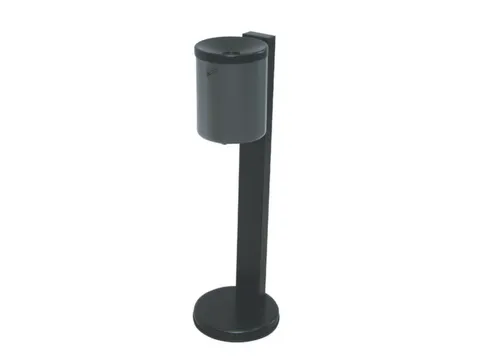 Staande asbak,H 825mm,staal,romp grafiet