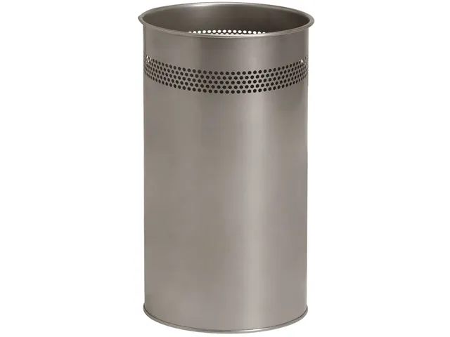 Papierbak BRASQ 21 liter rvs zilver