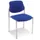 Bezoekersstoel,4Voeten Ronde Buis Verchroomd,Zitting Stof Blauw