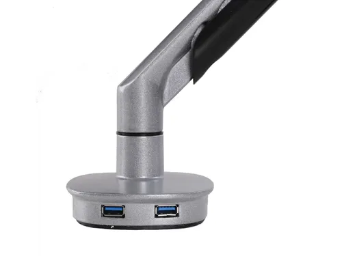 Enkele Monitorarm 1 Scherm Met Usb Poorten Grijs