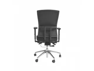 Bureaustoel 300-NEN Comfort Zwarte stof en Aluminium voetkruis - 4