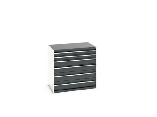 ladekast HxBxD 1000x1050x750mm 6laden RAL7035 front RAL7016