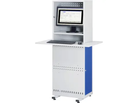 Computerkast 1650x975x610mm Werkblad Monitorvak Ral7035/ral5010