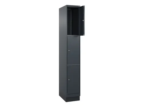 lockerkast HxBxD 1950x300x500mm 1x3vakken cil.-slot sokkel