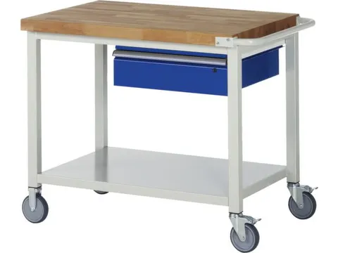 Werkbank Hxbxd 880x1000x700mm Beukenhouten Werkblad 1lade Legbord