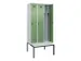 locker met bank,voor scheiding van kleding,HxBxD 2120x900x815mm,3vak