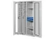 verticale kast,HxBxD 1950x1000x600mm,vensterdeur,RAL5010