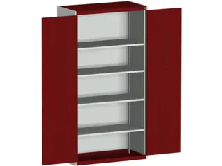 kast met geperforeerde platen,HxBxD 2000x1050x650mm,4xStalen bodem - 1