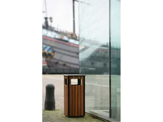Afvalbak Vepa Bins voor buiten 36 Liter zwart/houtlook - 3