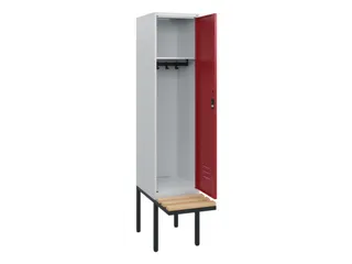 locker met bank,HxBxD 1950x400x815mm,1vak,vak B 400mm,cil.-slot - 2