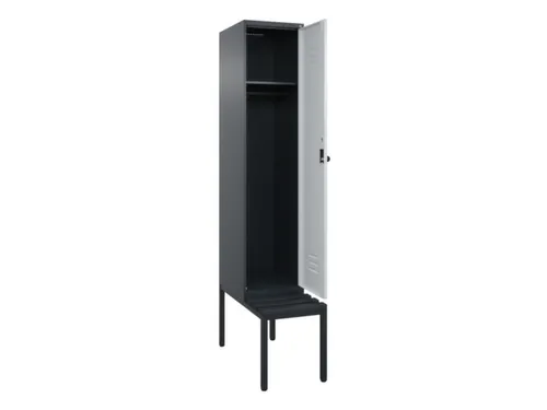 locker met bank,HxBxD 2120x400x815mm,1vak,vak B 400mm,draaigrendel