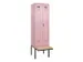 locker met bank,voor scheiding van kleding,HxBxD 2120x600x815mm,2vak