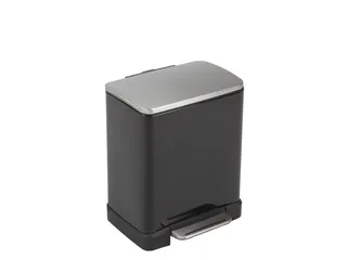 E-cube Pedaalemmer 12 Liter Eko Zwart Rvs - 1