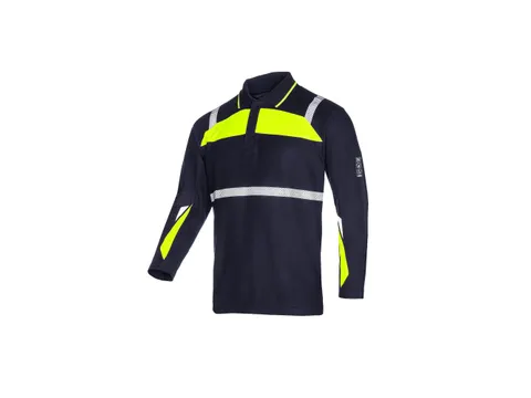 Sioen 581A polo, maat XL, blauw/geel, per stuk