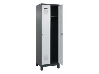 locker,HxBxD 1950x600x500mm,2vak,vak B 300mm,cil.-slot,voeten - 2