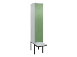 Z-garderobekast,HxBxD 2120x400x815mm,2vak,vak B 400mm,cil.-slot