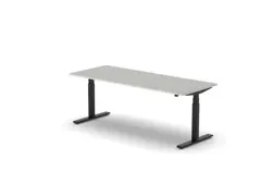 Elektrisch ihv bureau,HxBxD 650-1310x2000x800mm,blad lichtgrijs