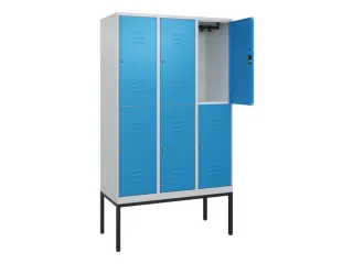 dubbeldekse locker,HxBxD 2120x1200x500mm,3x2vak.,vak B 400mm,cil.-slot - 2