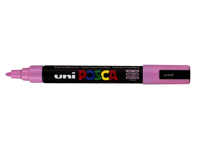 Verfstift Posca PC5M Medium Punt 1,8-2,5mm Lichtroze