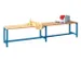 banc-patère,LxP 2000x370mm,barrettes en bois hêtre,piètement RAL501