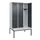 locker met bank,HxBxD 2120x1200x815mm,3vak,vak B 400mm,draaigrendel