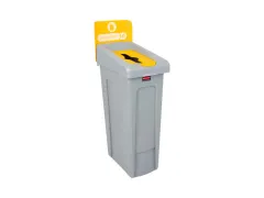 Slim Jim Recyclingstation 87 Liter Geel PMD Inwerpopening