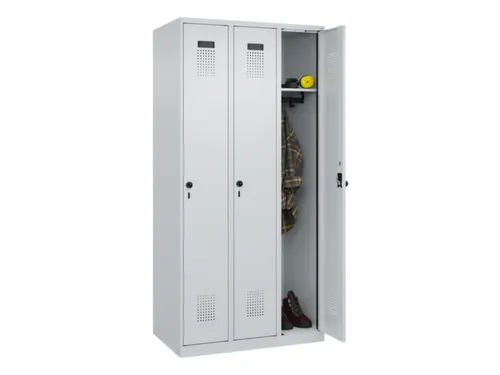 locker,HxBxD 1850x900x500mm,3vak,vak B 300mm,draaigrendel