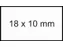 Prijsetiket 10x18mm Sato PB1 afneembaar wit