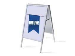 Stoepbord A1 complete set met print "NIEUW" Blauw
