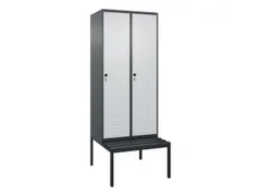 Armoire vestiaire avec banc HxlxP 2120x800x815mm 2compart.