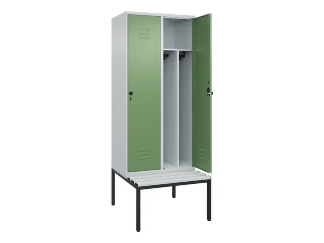 locker voor scheiding van kleding,HxBxD 2120x800x815mm,2vak